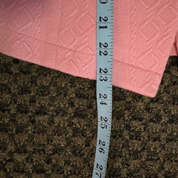 Mina Self Textured Vest Size Large Pink 2 Buttons - Picture 11 of 11